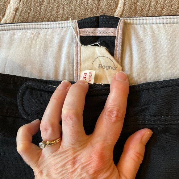 VTG Bogner ski pants Mens size 38 measures 36"  waist Black Wool Blend. - Picture 2 of 13